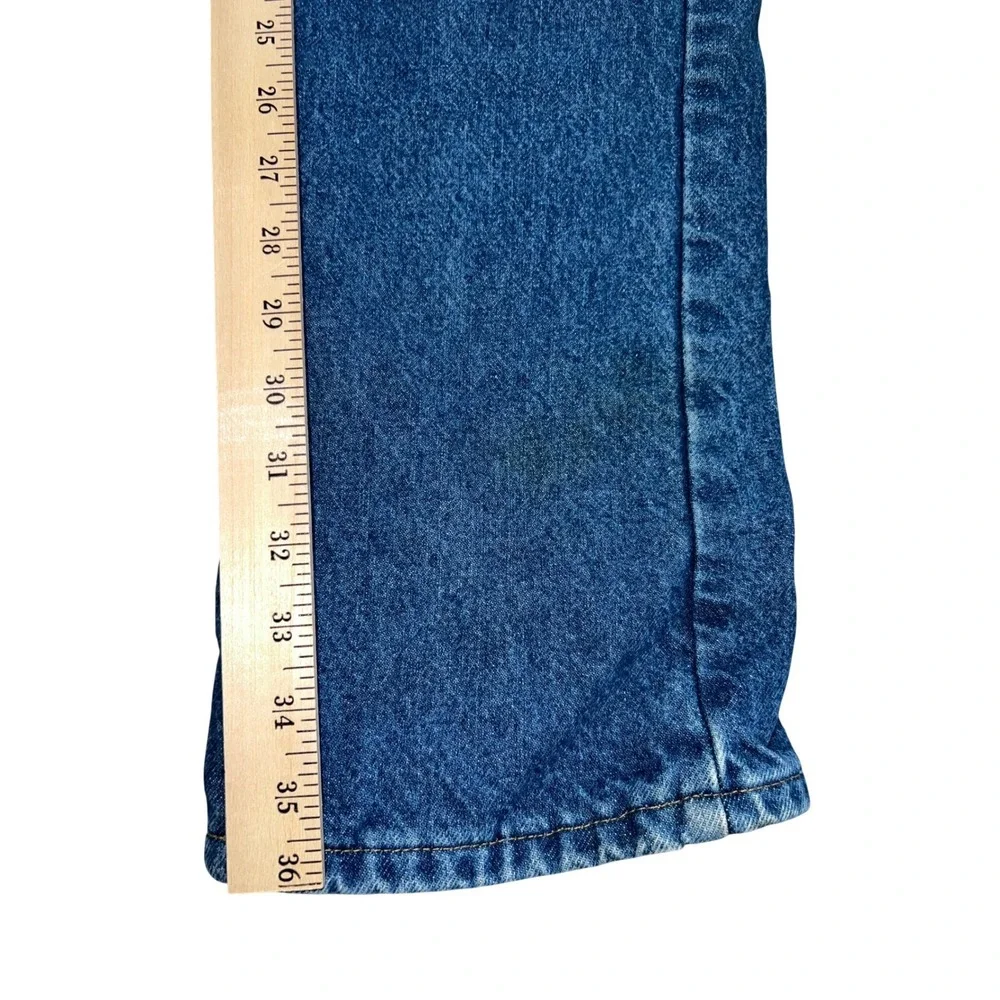 Vintage Carhartt B21DST‎ Flannel Lined Blue Denim Jeans Men's 32